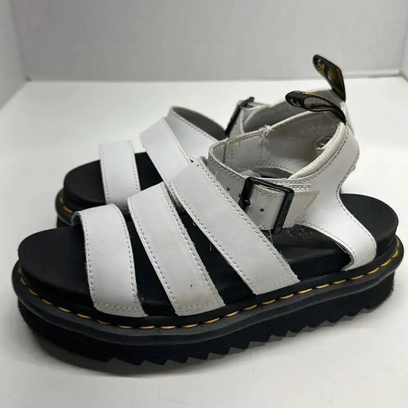 Dr Doc Martens Blaire Hydro Leather Strap Fisherman Sandals White Leather Size 6 - Picture 6 of 9